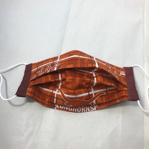 UT Texas Longhorn Mask Adult Cotton 2 layers - Picture 1 of 3